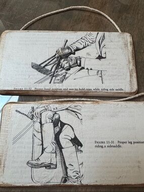Vintage/ Antique Equestrian Wall Plaques - Set of 2